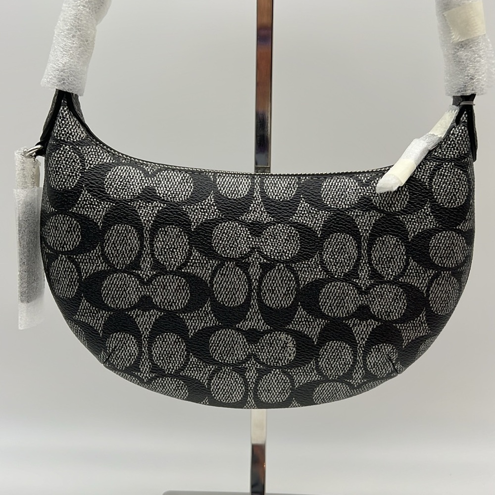 Coach Mini Payton Bag In Signature Canvas Silver Gunmetal Multi - Picture 2 of 15